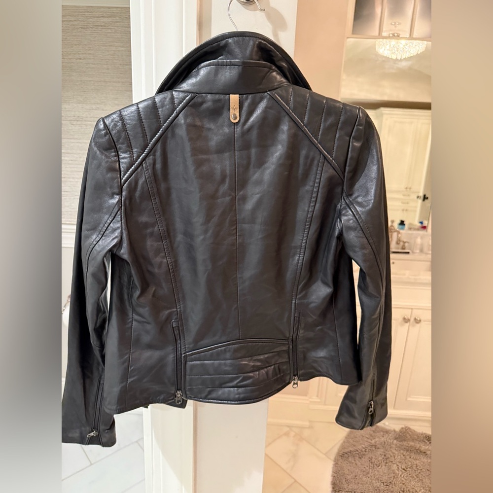 Mackage XS leather moto jacket